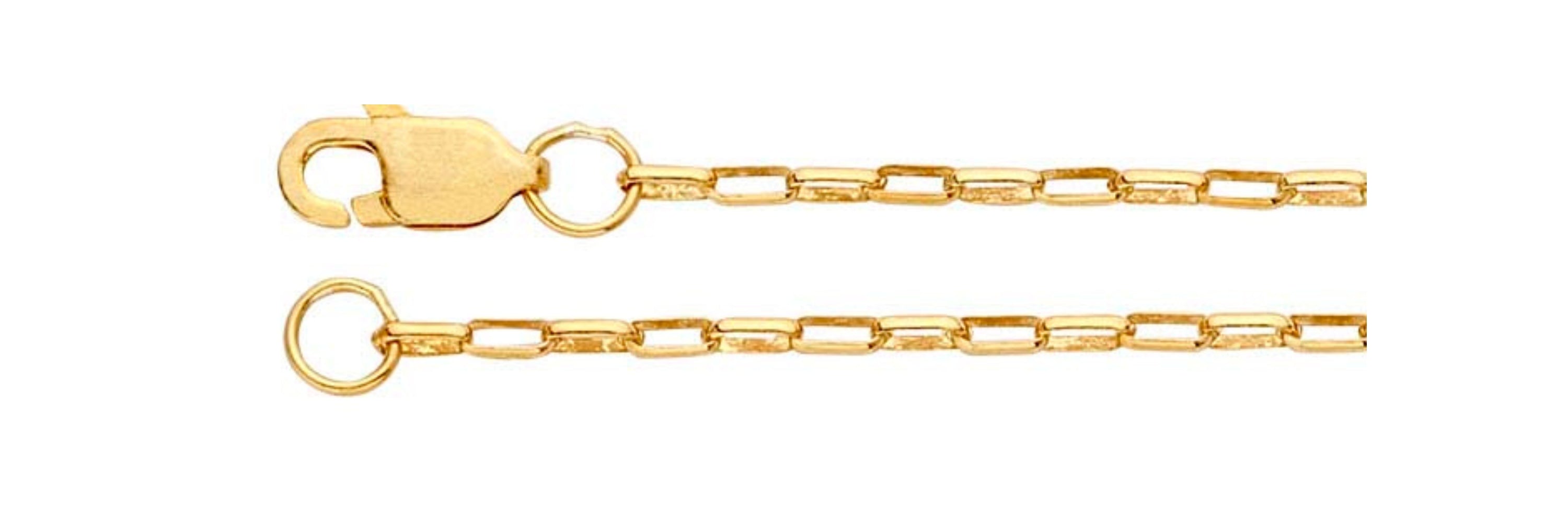Gold long rolo chain