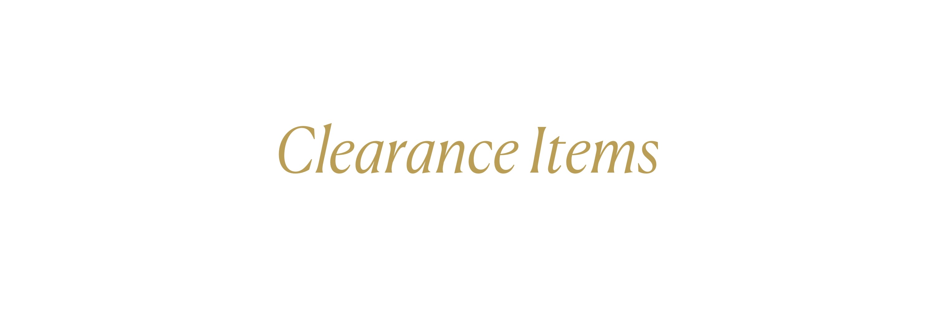 Clearance Items