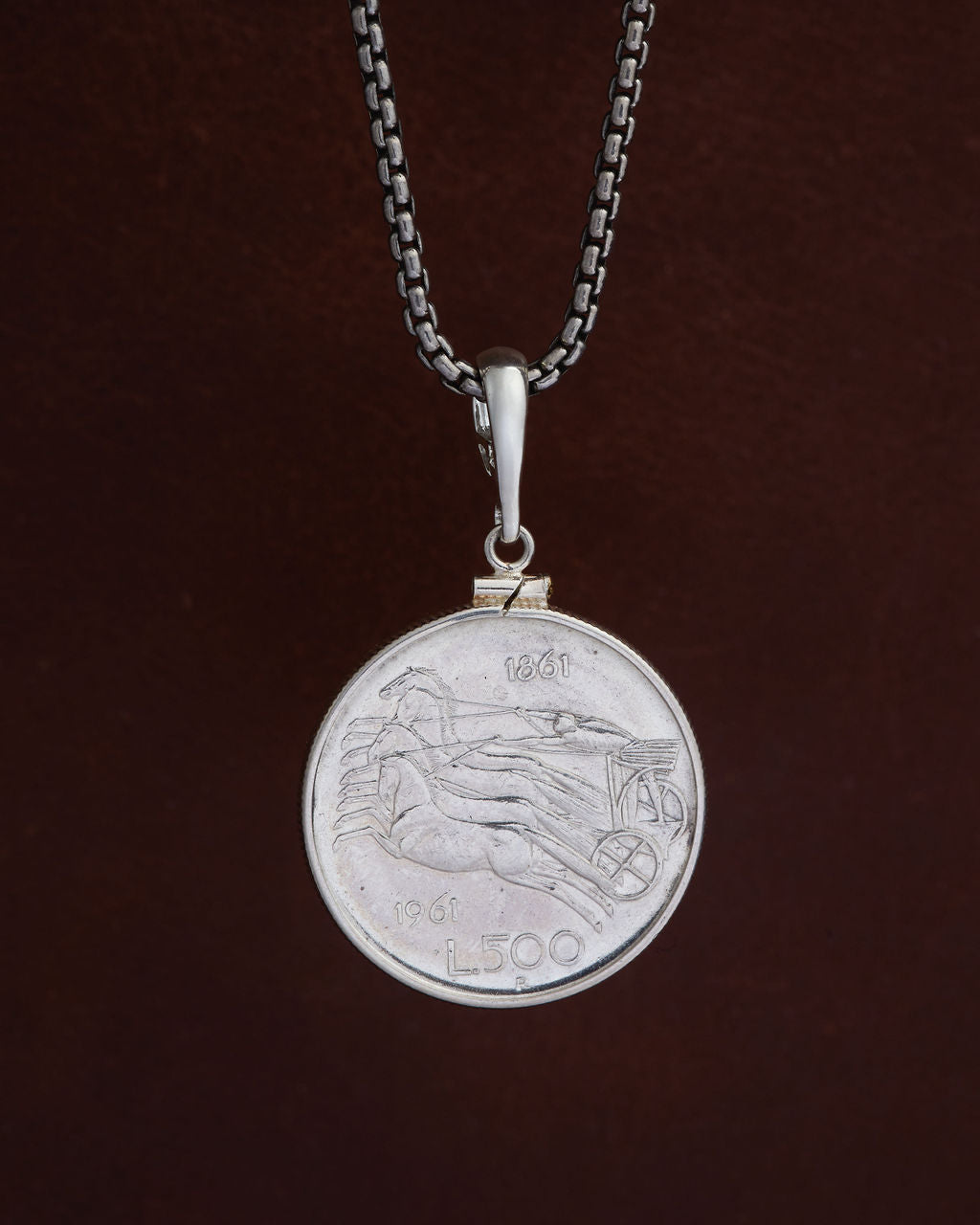 Italian on sale coin necklace