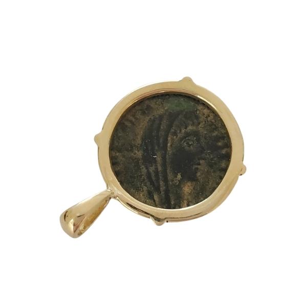 Veiled Constantine Back of Hand of God Gold Pendant Rotated