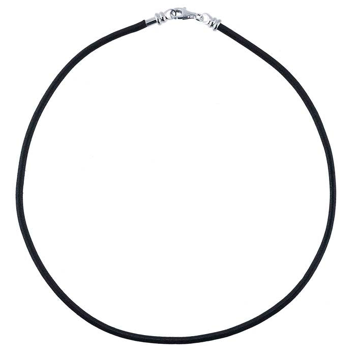 Leather cord with silver clasp. Pandora style with end cap that unscrews.