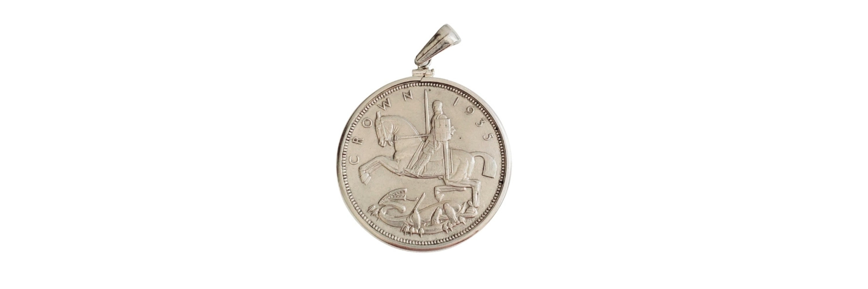 Equestrian inspired vintage coins like Rocking Horse Crown 1935 