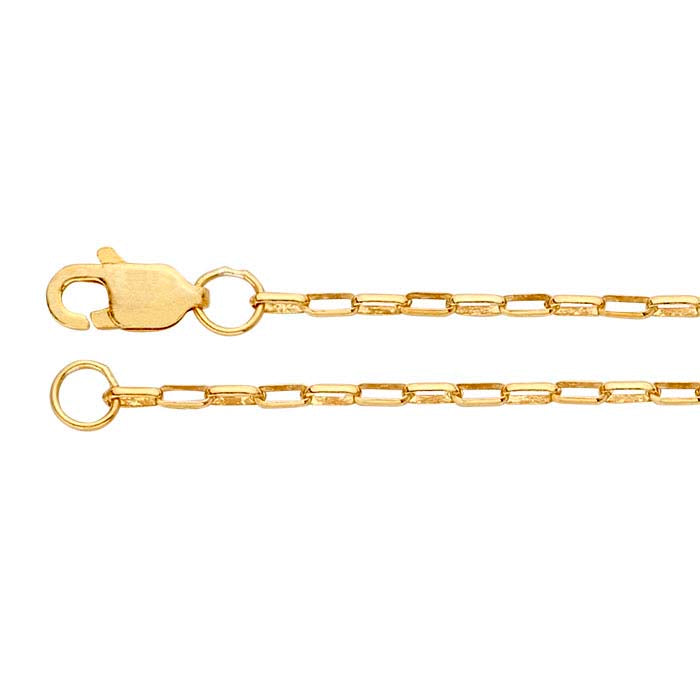 14kt Gold Rectangular Rolo Chain