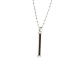 Vertical Bar Pendant with Inset Horsehair Braid