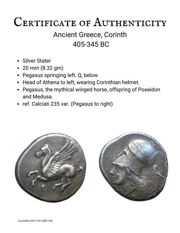 Greek Corinth Pegasus Ring 345-307 BC (144)